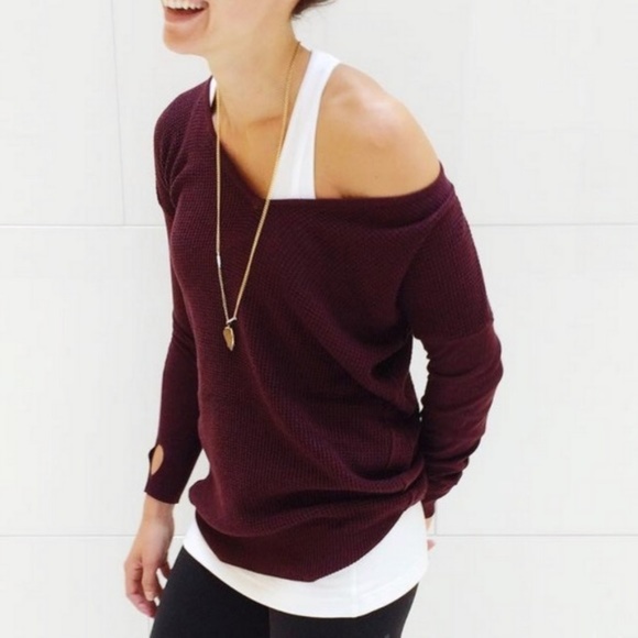 lululemon athletica Sweaters - LULULEMON The Sweater Life Bordeaux Drama Boolux